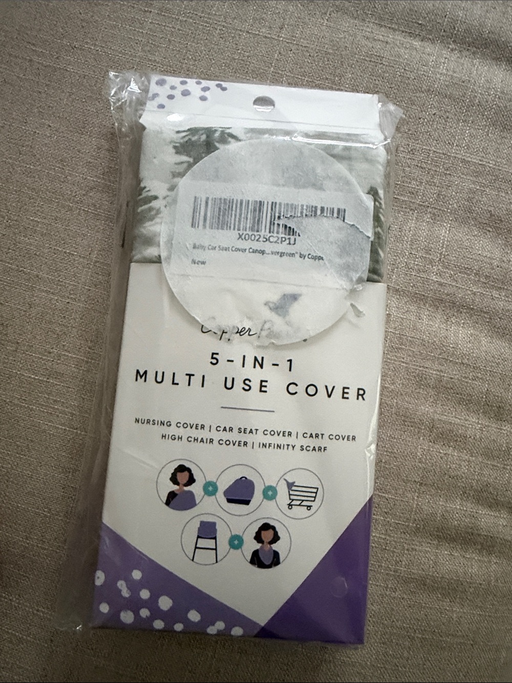 5-in-1 Multi-Use Nursing & Car Seat Cover — Gray Green